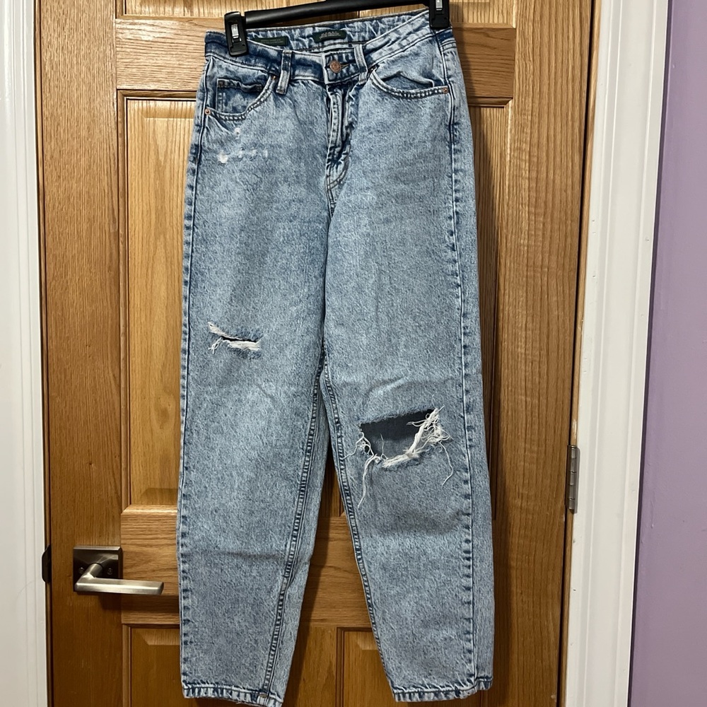 Wild Fable High Rise Distressed Jeans - Light Blue